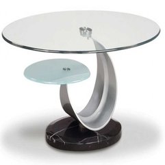Contemporary Coffee Glass Table Circular Unique - Karbonix