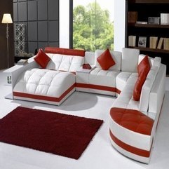 Best Inspirations : Contemporary Fresh Modern Living Room With Red Color - Karbonix