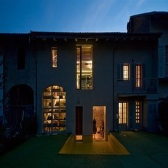 Best Inspirations : Contemporary House With Lighting At Night Three Level - Karbonix