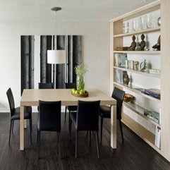 Best Inspirations : Contemporary Minimalist Dining Room Design With Green Pant On - Karbonix