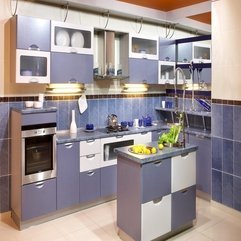 Contemporary Modern Kitchen With Blue Color - Karbonix