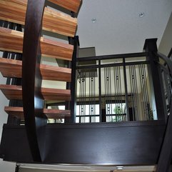 Contemporary Stairs Brown Wood - Karbonix