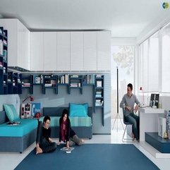 Contemporary Teenage Bedroom Designs For Small Rooms Aqua White - Karbonix