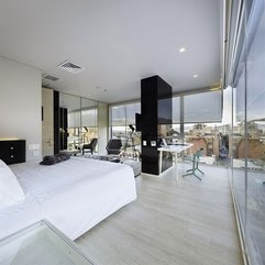Contemporary White Bedroom And - Karbonix