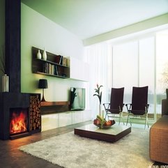 Best Inspirations : Contemporary White Living Room Design With Amazing Wooden Flat - Karbonix