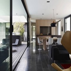 Best Inspirations : Courtyard Separated With Transparent Glazed Sliding Door Inside - Karbonix