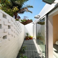 Courtyard With Some Plants Pot Small White - Karbonix