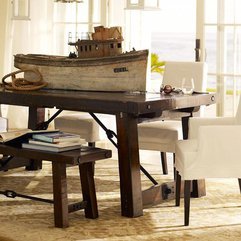 Creative Modern Rustic Furniture Dining Room With Wooden Ship - Karbonix