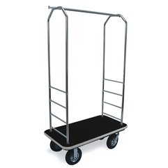 CSL 2000GY 010 Chrome Finish Bellman 39 S Cart With Rectangular Black - Karbonix