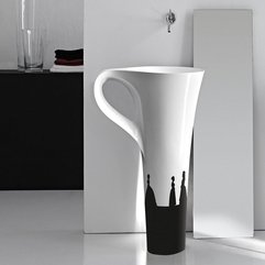 Best Inspirations : Cup Creative Bathroom Freestanding Basin Design By Artcream Unique - Karbonix