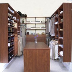 Dark Brown Walk In Closets With Large Shelves Looks Elegant - Karbonix