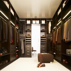 Best Inspirations : Dark Brown Wardrobe Closet Design With Two Row Cabinet Looks Elegant - Karbonix