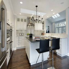 Dark Floors And Cabinet Hanging Kitchens - Karbonix