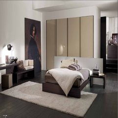 Deco Style Modern Bedroom With Beige Wardobe Wooden Floor White Art - Karbonix
