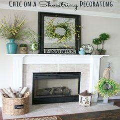 Decorating Ideas Lovely Mantel Decoration For White Fireplace - Karbonix