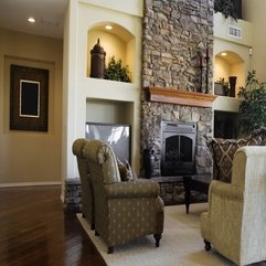 Decorating Ideas Mesmerizing Natural Stone Fireplace In Comfy - Karbonix