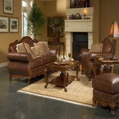 Best Inspirations : Decorating Ideas Traditional With Leather Furnitures Living Room - Karbonix