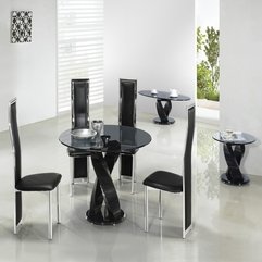 Decorating Luxury Dining Room Kitchen Furniture With Black Glass - Karbonix