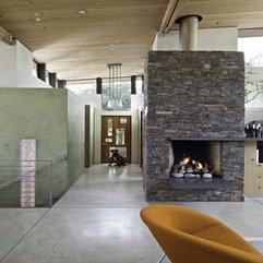 Decoration Amazing Hallway In Stinson Beach House With Concrete - Karbonix