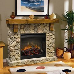 Decoration Ideas Interesting Iron Fireplace With Stone Mantels - Karbonix