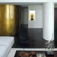 Best Inspirations : Decoration In Laigh Loft With White Pillar White Bed2 Gold - Karbonix