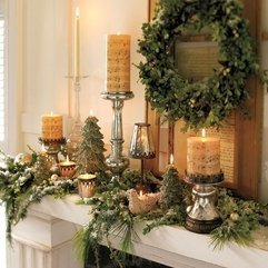 Decoration Luxury Fireplace Design With Cool Christmas Mantel - Karbonix
