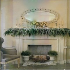 Decorations Amazing White Stoned Mantel With Adorable White - Karbonix