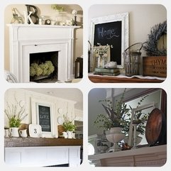 Decorations Brilliant White Stoned Fireplace With Attractive - Karbonix