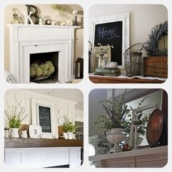 Decorations Brilliant White Stoned Fireplace With Attractive - Karbonix