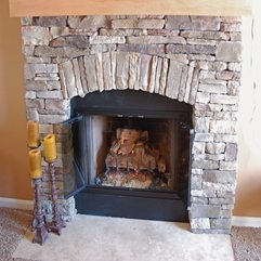 Decorations Cool Traditional Stone Mantel Fireplace With Chic - Karbonix