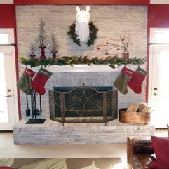 Decorations Entrancing White Christmas Fireplace Mantel - Karbonix