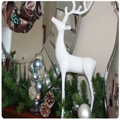 Best Inspirations : Decorations Sensational White Deer With Chic Silver Christmas - Karbonix