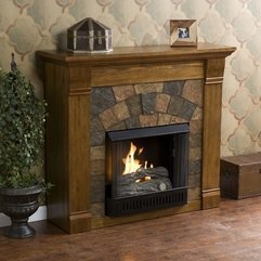 Decorations Sensational Wooden Fireplace And Laminated Floor Also - Karbonix