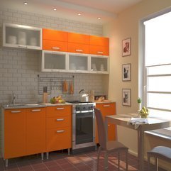 Best Inspirations : Design With Brick Expose Wall Orenge Kitchen - Karbonix