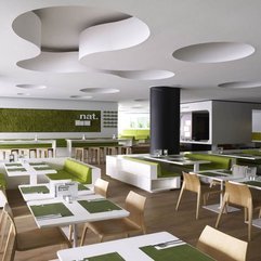 Design With White Theme Restaurant Interior - Karbonix