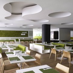 Design With White Theme Restaurant Interior - Karbonix