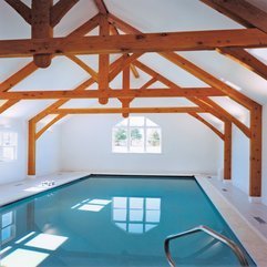 Design With Wooden Frame An Indoor Pool White Home - Karbonix