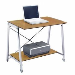 Desk For Laptop Equipped With Rolling Wheel Minimalist Computer - Karbonix