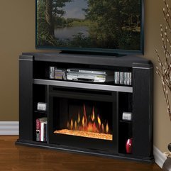 Best Inspirations : Dimplex Cloverdale Black Corner Electric Fireplace Media Console - Karbonix