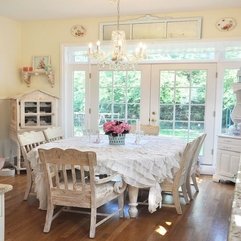 Best Inspirations : Dining Room Awesome Shabby Chic Dining Room Design With Modern - Karbonix