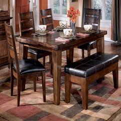 Dining Room Classic Magnificent Dining Table Bench With Black - Karbonix