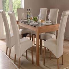 Dining Room Completed With White Chairs In Modern Style - Karbonix