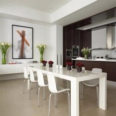 Dining Room Design Wonderful White Kitchen And Dining Room - Karbonix