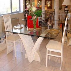Dining Room Furniture With Glass Top Table Images - Karbonix