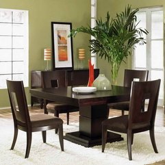Dining Room Furniture With Green Wall Images - Karbonix