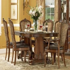 Dining Room Gorgeous Dining Room Design Ideas With Round Brown - Karbonix