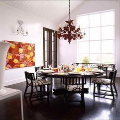 Dining Room Ideas With Flower Wallpaper Lighting - Karbonix