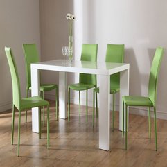 Best Inspirations : Dining Room In Green Chairs White Table With White Flowers In Modern Style - Karbonix