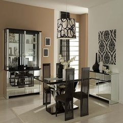 Dining Room Inspiration With Black Furniture And Glass Table - Karbonix