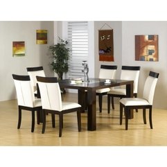 Dining Room Large Group Dining Table And White Black Chairs In - Karbonix